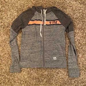 PINK lightweight knit hoodie